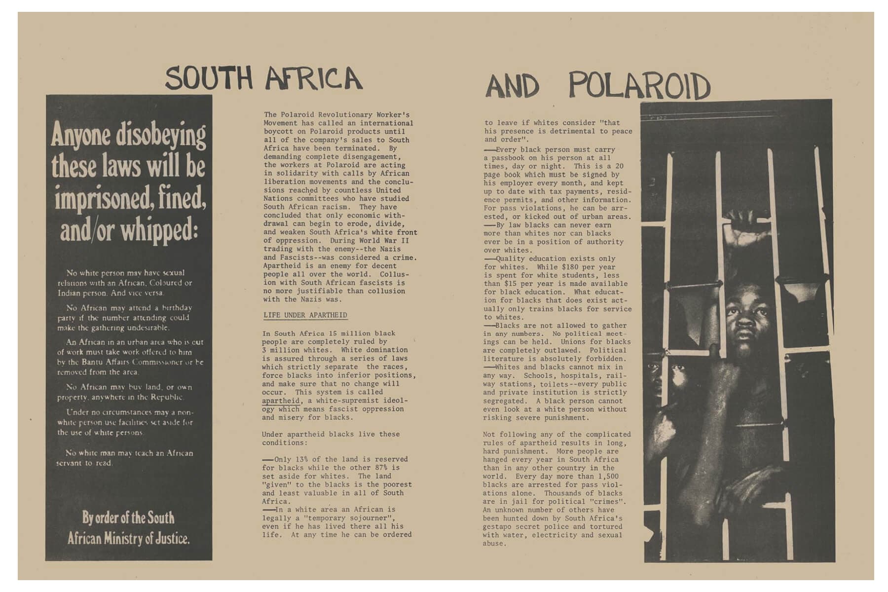 Pamphlet published by Polaroid Revolutionary Workers Movement